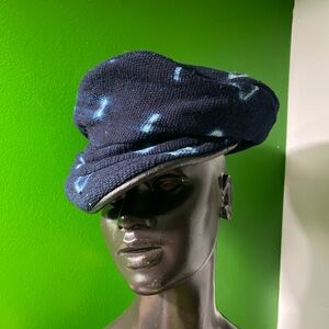 Handmade Adult Unisex Authentic Mud Cloth Blue Indigo All Season Hat